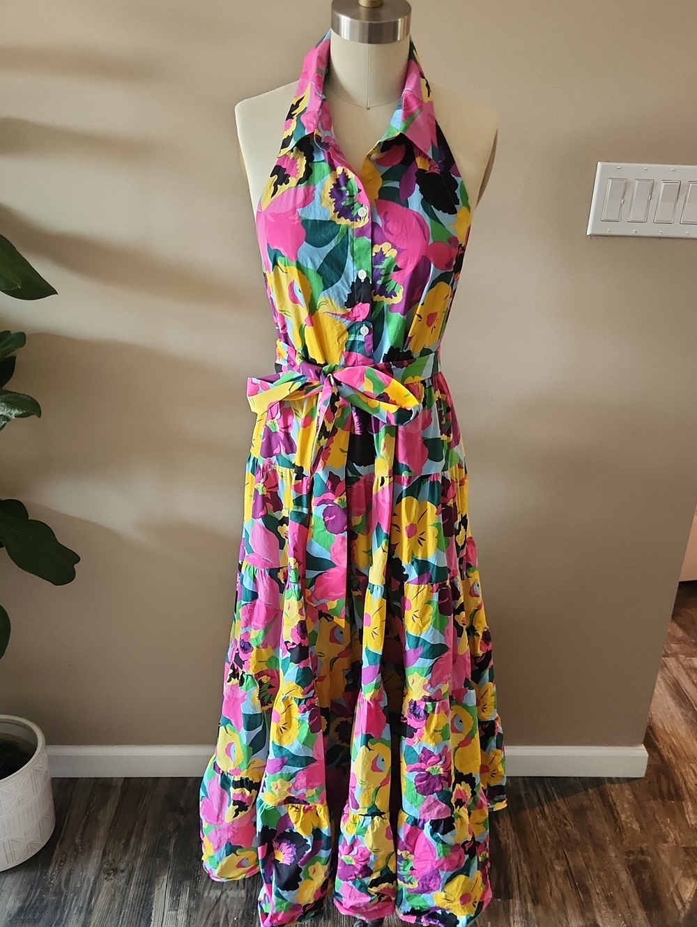Orchid Bloom Halter Dress
